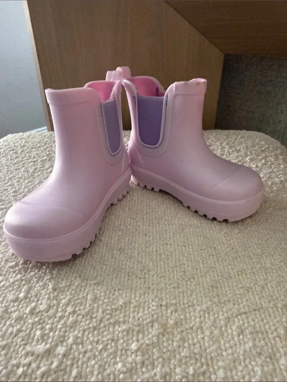 Toddler Pink Bear Paw Rain Boots - Light Pink